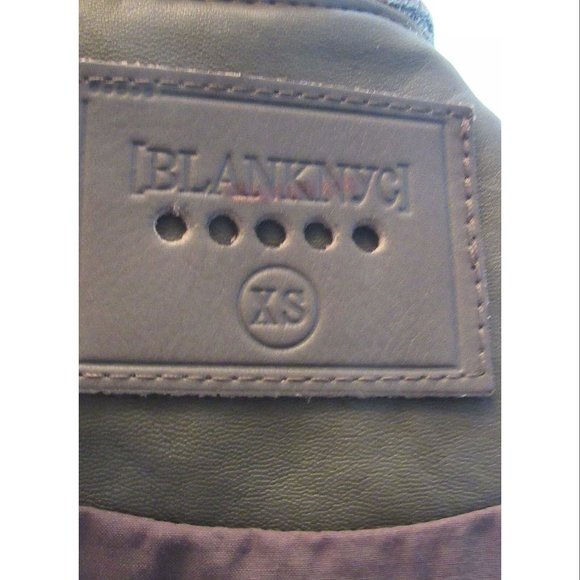 BLANKNYC All or nothing Faux Leather Jacket, Green, Womens Size X-Small - Picture 6 of 6